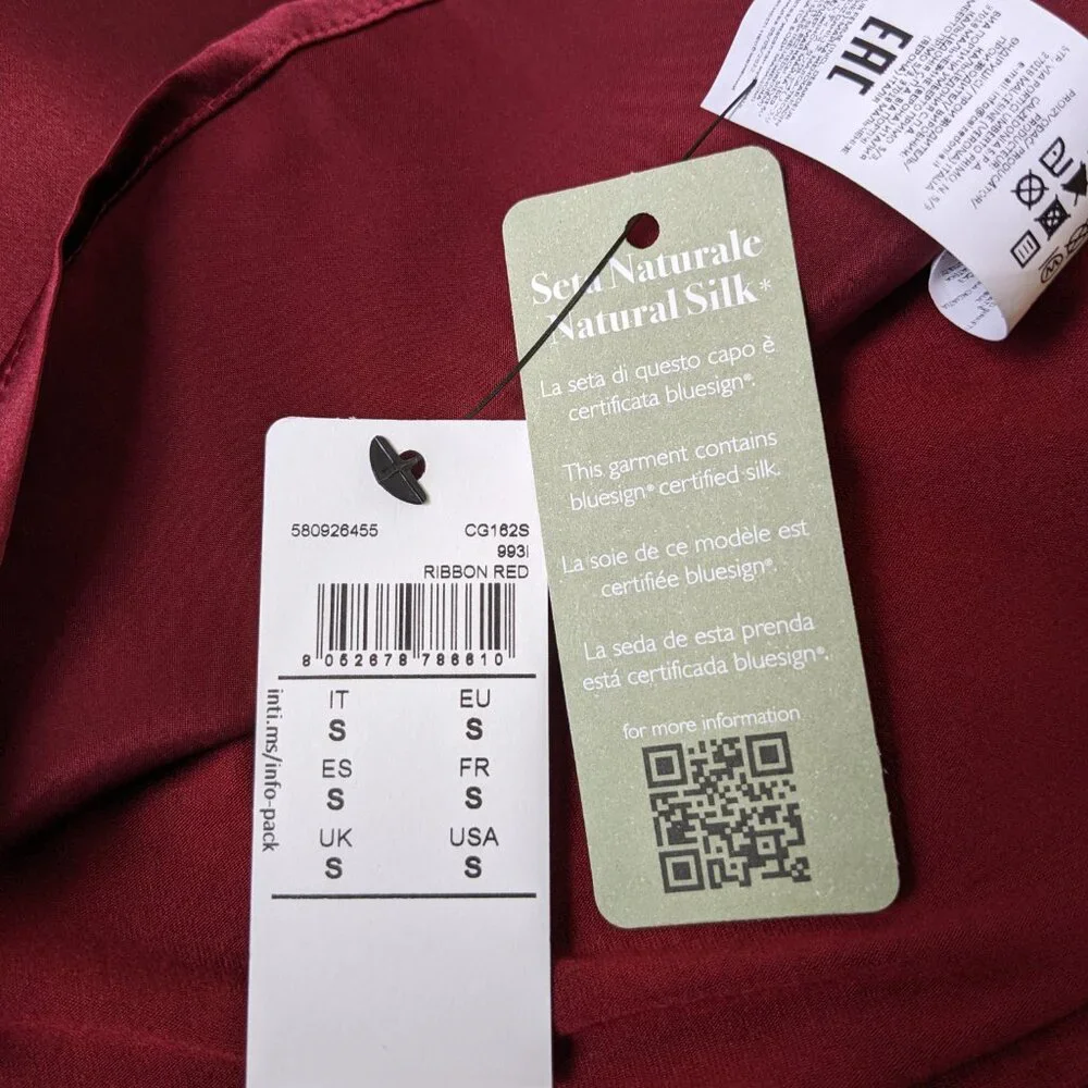 NWT Bundle of 2 intimissimi Silk Modal Tanks in Evergreen and Ribbon Red, size S - Picture 10 of 12